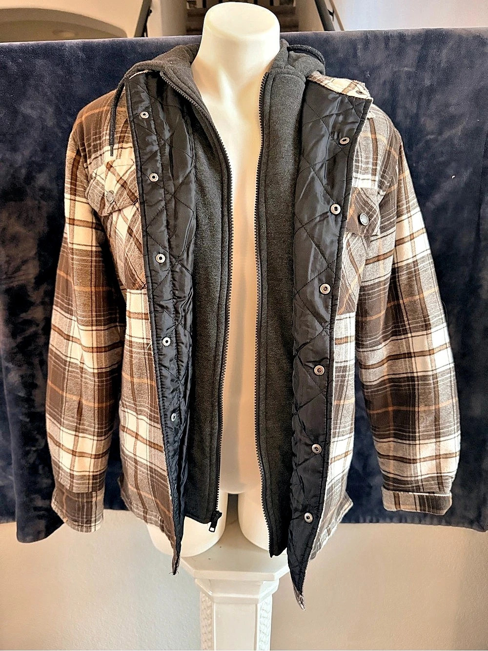 Red Head Authentic Men's Long Sleeve Quilted Lined Flannel Shirt Jacket